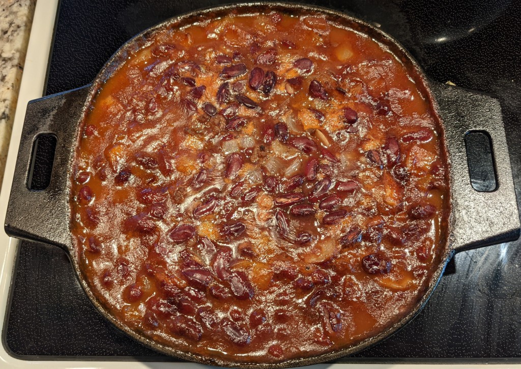 Cowboy Baked Beans, fresh out of the oven